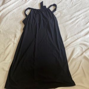 Athleta black halter dress